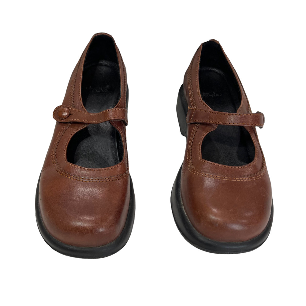 Dansko Leather Mary Janes - Chunky Soles - Brown Women's EU 38 - Comfort Shoe